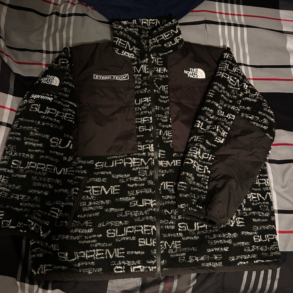 Supreme the north face steep tech fleece full zip jacket size xl brand new